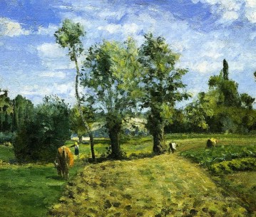 風景 Painting - 春の朝のポントワーズ 1874年 カミーユ・ピサロの風景